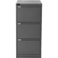 mercury filing cabinet 3 drawer 470 x 620 x 1015mm graphite ripple