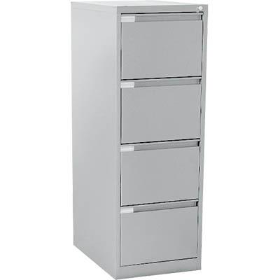 Image for MERCURY FILING CABINET 4 DRAWER 470 X 620 X 1320MM SILVER GREY from Ross Office Supplies Office Products Depot