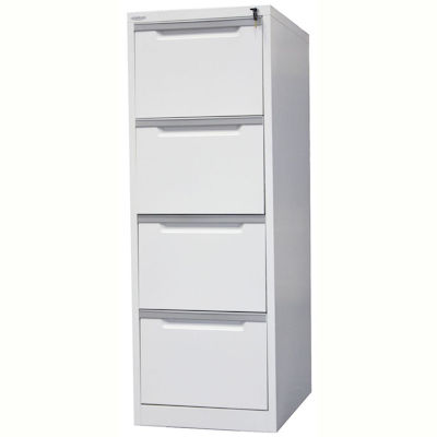 Image for MERCURY FILING CABINET 4 DRAWER 470 X 620 X 1320MM WHITE SATIN from MOE Office Products Depot Mackay & Whitsundays