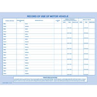 zions mvru motor vehicle usage record book