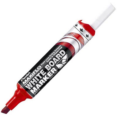 Image for PENTEL MWL6 MAXIFLO WHITEBOARD MARKER CHISEL 7.0MM RED from Office Products Depot