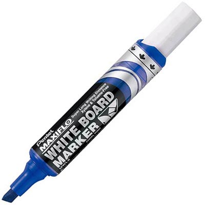 Image for PENTEL MWL6 MAXIFLO WHITEBOARD MARKER CHISEL 7.0MM BLUE from Office Products Depot