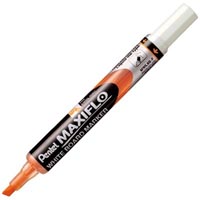 pentel mwl6 maxiflo whiteboard marker chisel 7.0mm orange