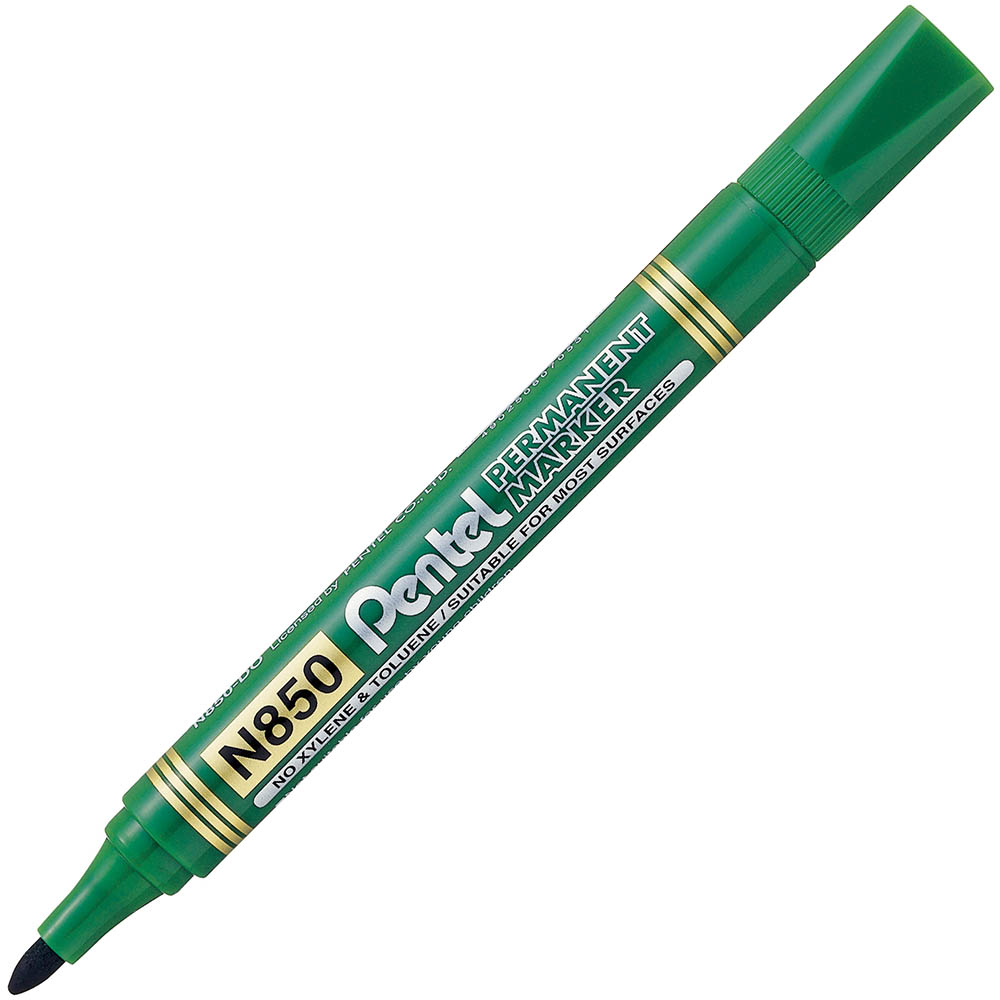 Image for PENTEL N850 PERMANENT MARKER BULLET 1.0MM GREEN from MOE Office Products Depot Mackay & Whitsundays