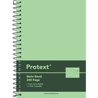 protext note book 7mm feint ruled 55gsm 200 page a6 assorted