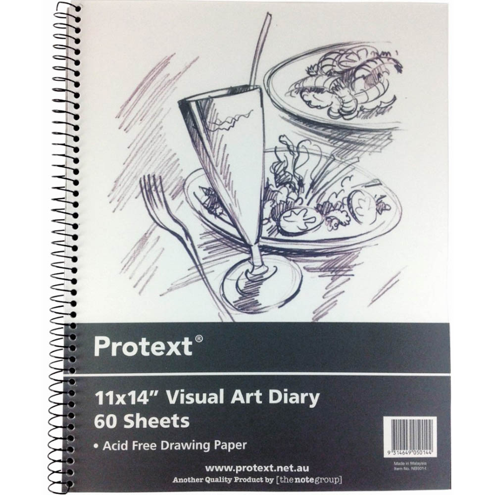 Image for PROTEXT VISUAL ART DIARY WITH PP COVER 110GSM 120 PAGE 356 X 280MM from Ross Office Supplies Office Products Depot