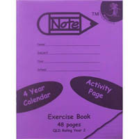 protext exercise book qld ruling year 2 18mm 70gsm 48 page a4 mouse assorted
