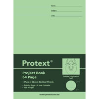 protext project book plain/dotted thirds 24mm 64 page 330 x 245mm bull assorted