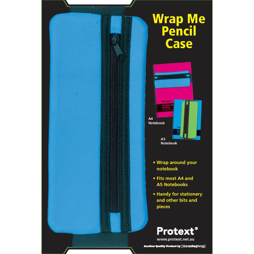 Image for PROTEXT WRAP ME PENCIL CASE BLUE from Total Supplies Pty Ltd