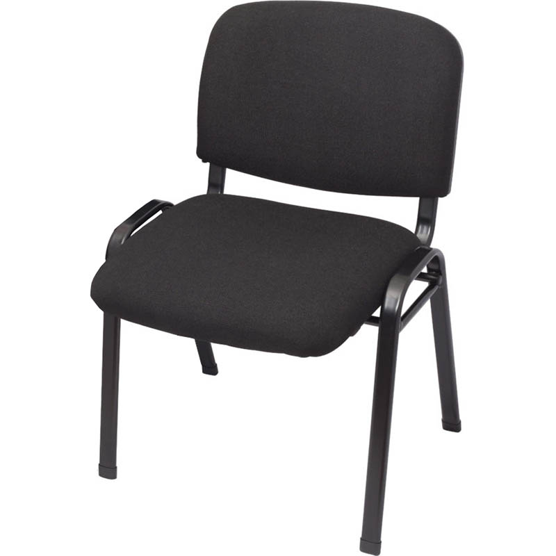Image for RAPIDLINE NOVA VISITORS CHAIR STACKING BLACK from Barkers Rubber Stamps & Office Products Depot