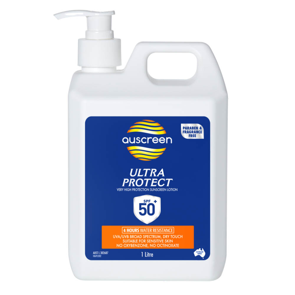 Image for AUSCREEN SUNSCREEN LOTION ULTRA PROTECT SPF50+ 1 LITRE from OFFICEPLANET OFFICE PRODUCTS DEPOT