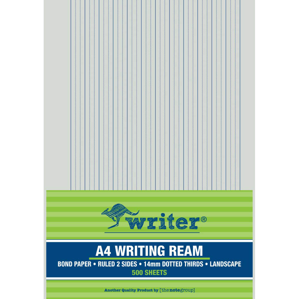 Image for WRITER WRITING PAPER 60GSM 14MM DOTTED THIRDS LANDSCAPE A4 500 SHEETS from Albany Office Products Depot