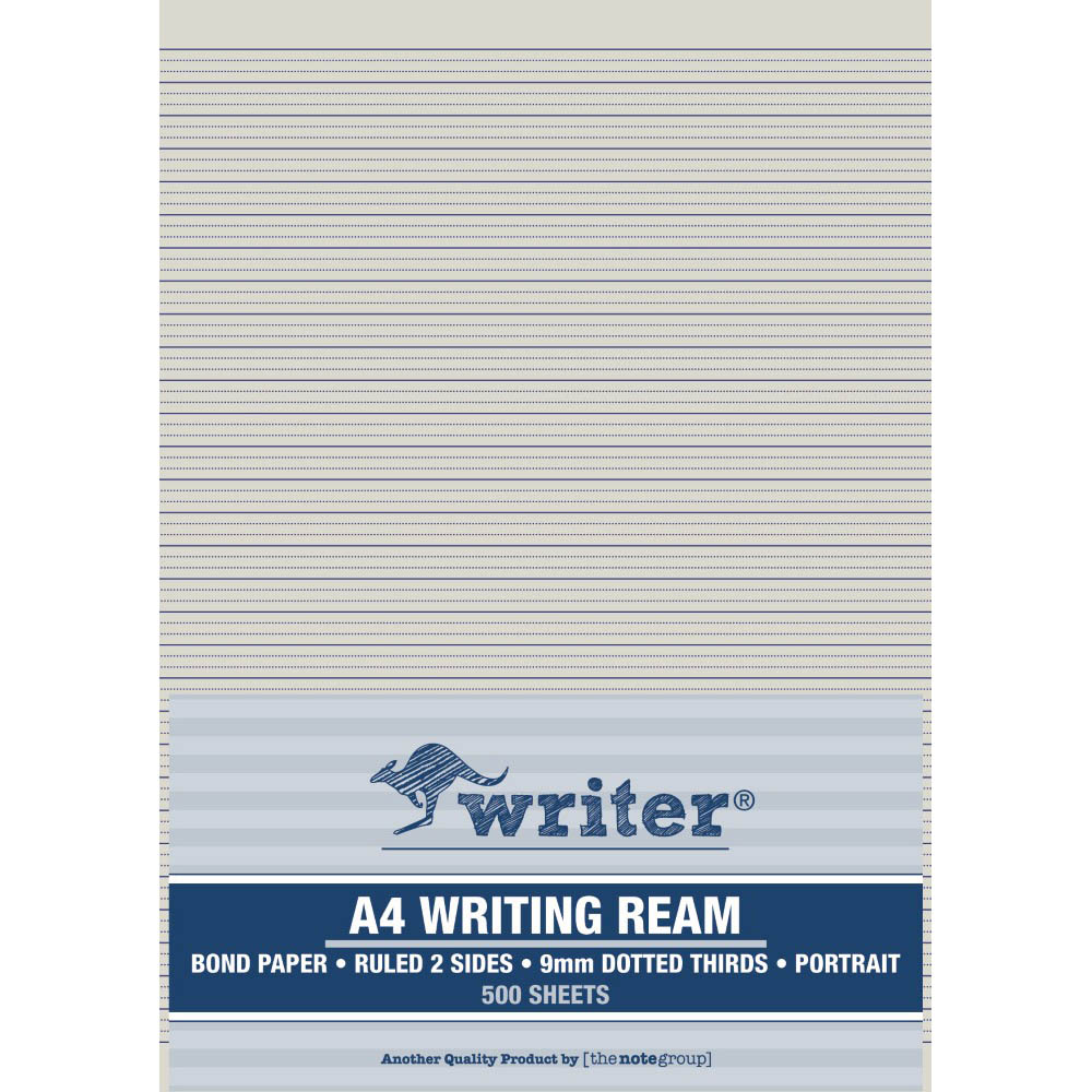 Image for WRITER WRITING PAPER 60GSM 9MM DOTTED THIRDS PORTRAIT 500 SHEETS A4 from Office Products Depot Gold Coast