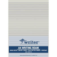 writer writing paper 60gsm 9mm dotted thirds portrait 500 sheets a4