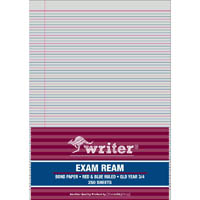 writer exam paper qld ruled year 3/4 12mm a4 white 250 sheets