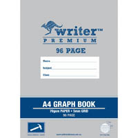 writer premium graph book 5mm 96 page a4 hammer