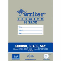 writer premium story book dotted thirds 24mm 100gsm 64 page a4 ground/grass/sky
