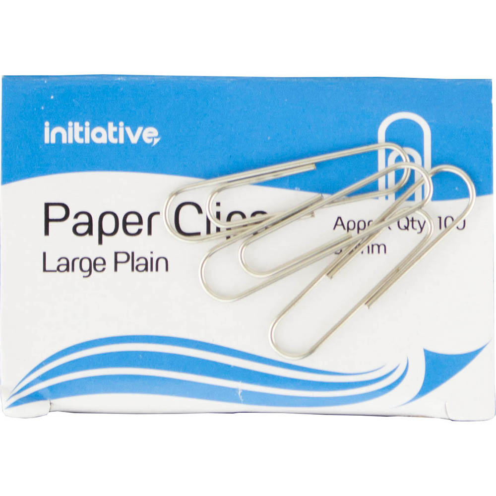 Image for INITIATIVE PAPER CLIP LARGE PLAIN 33MM PACK 100 from Office Products Depot Gold Coast