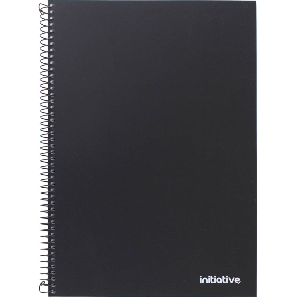 Image for INITIATIVE PREMIUM SPIRAL NOTEBOOK WITH PP COVER AND POCKET SIDEBOUND 120 PAGE A4 from Albany Office Products Depot