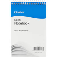initiative spiral notebook shorthand top bound 300 page 200 x 127mm