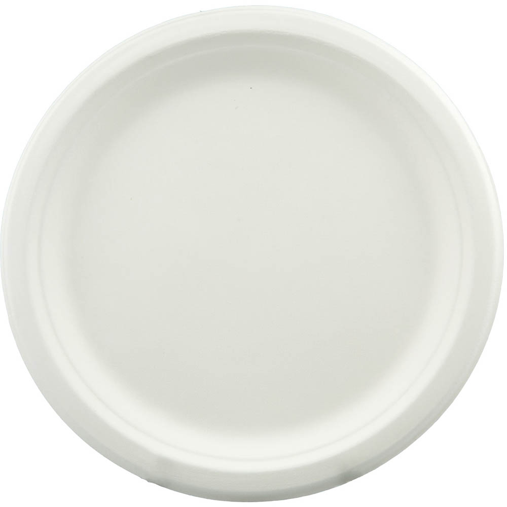 Image for EARTH ECO PLATES ROUND 180MM WHITE PACK 25 from OFFICEPLANET OFFICE PRODUCTS DEPOT