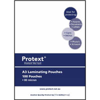 protext laminating pouches 80 micron a3 box 100