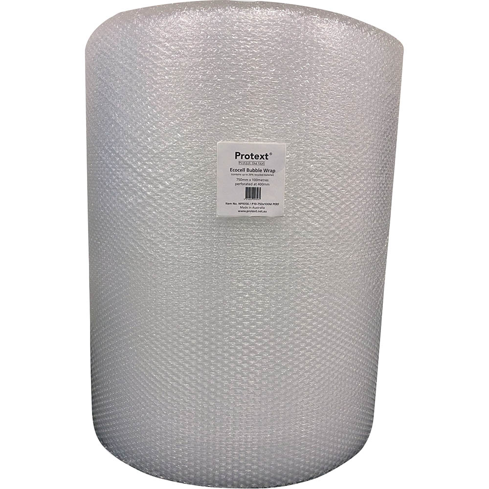 Image for POLYCELL OFFICE BUBBLE WRAP 400MM PERFORATED 750MM X 100M CLEAR from Office Products Depot