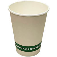 earth eco single wall cup 12oz white carton 1000