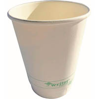 writer breakroom eco double wall cup 8oz white pack 25
