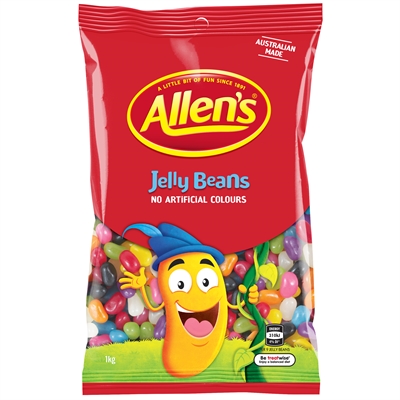 Image for ALLENS JELLY BEANS 1KG from OFFICEPLANET OFFICE PRODUCTS DEPOT