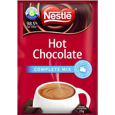 Image for NESTLE HOT CHOCOLATE COMPLETE MIX 25G SACHETS PACK 100 from OFFICEPLANET OFFICE PRODUCTS DEPOT