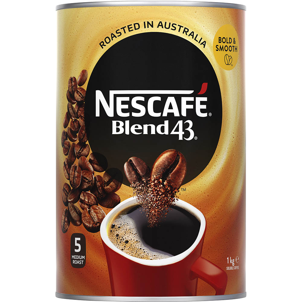 Image for NESCAFE BLEND 43 INSTANT COFFEE 1KG CAN from Barkers Rubber Stamps & Office Products Depot