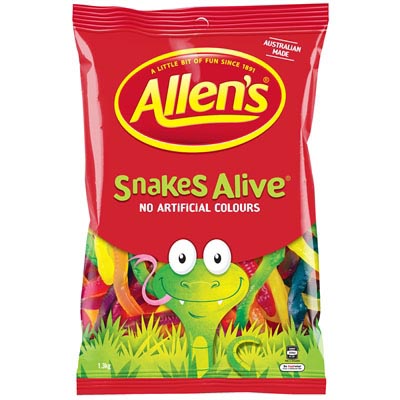 Image for ALLENS SNAKES ALIVE 1.3KG from OFFICEPLANET OFFICE PRODUCTS DEPOT
