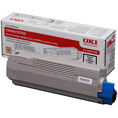 Image for OKI 43865712 C5650/C5750 TONER CARTRIDGE BLACK from Ross Office Supplies Office Products Depot
