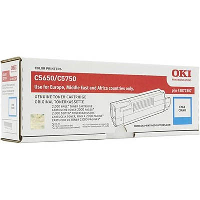 Image for OKI 43872311 C5650/C5750 TONER CARTRIDGE CYAN from Office Products Depot