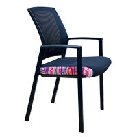 orange dust darwin visitor chair 505 x 450 x 875mm opal black