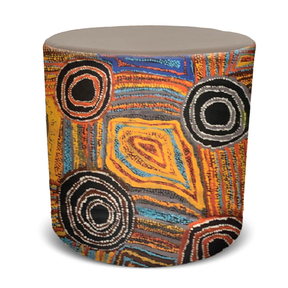Image for ORANGE DUST SPECTRUM EVA ROUND OTTOMAN 450 X 450 X 450MM MIST GREY from MOE Office Products Depot Mackay & Whitsundays