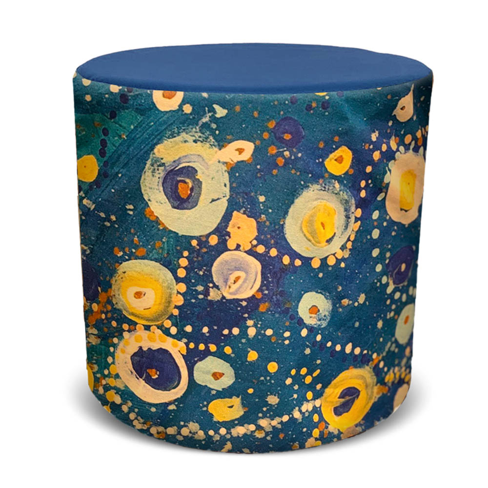 Image for ORANGE DUST SPECTRUM EVA ROUND OTTOMAN 450 X 450 X 450MM OCEAN BLUE from MOE Office Products Depot Mackay & Whitsundays