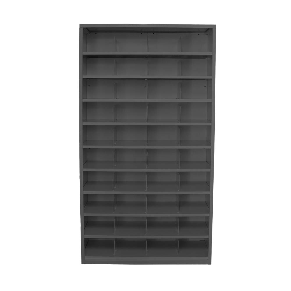 Image for STEELCO PIGEONHOLE SHELVING UNIT 40 COMPARTMENTS 1830 X 1000 X 386MM BLACK SATIN from Albany Office Products Depot