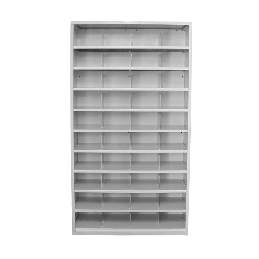 Image for STEELCO PIGEONHOLE SHELVING UNIT 40 COMPARTMENTS 1830 X 1000 X 386MM WHITE SATIN from Total Supplies Pty Ltd