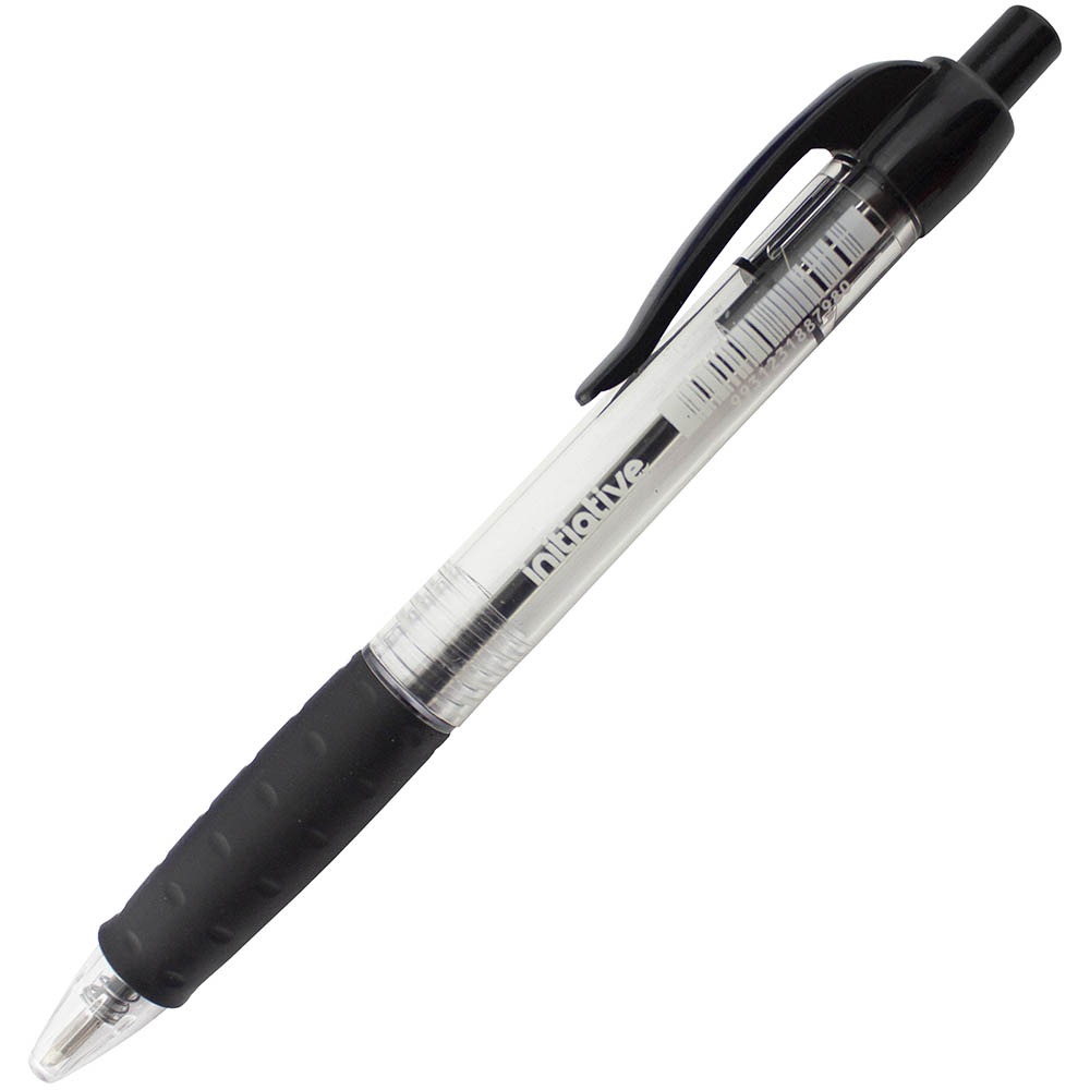 Image for INITIATIVE RETRACTABLE BALLPOINT PENS MEDIUM BLACK BOX 12 from Total Supplies Pty Ltd