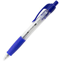 initiative retractable ballpoint pens medium blue box 12