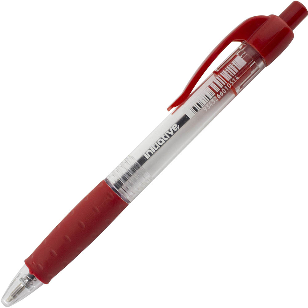 Image for INITIATIVE RETRACTABLE BALLPOINT PENS MEDIUM RED BOX 12 from Total Supplies Pty Ltd