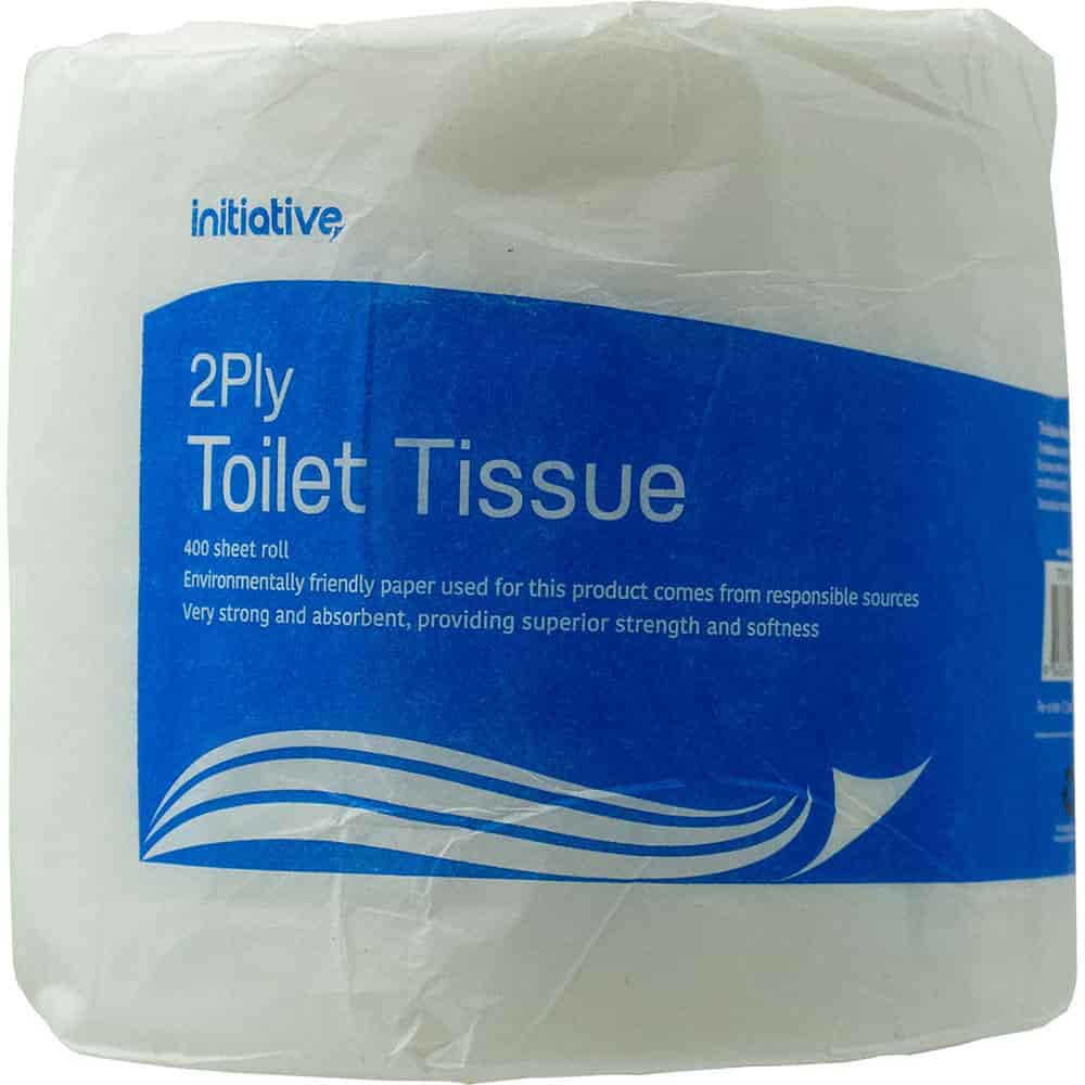 Image for INITIATIVE TOILET ROLL WRAPPED 2-PLY 400 SHEET WHITE from Ross Office Supplies Office Products Depot