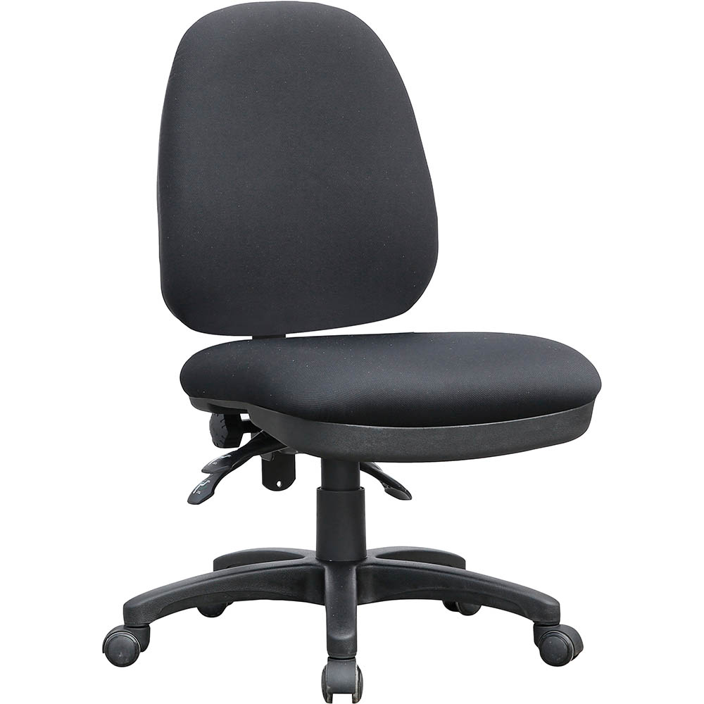 Image for VOGUE ERGO TASK CHAIR MEDIUM BACK BLACK from MOE Office Products Depot Mackay & Whitsundays