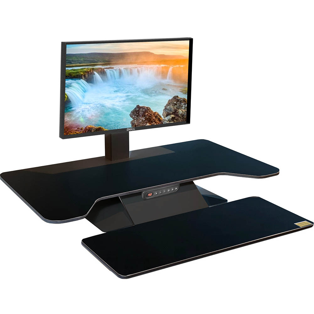 Image for STANDESK PRO MEMORY SIT-STAND WORKSTATION 900 X 540MM BLACK from MOE Office Products Depot Mackay & Whitsundays