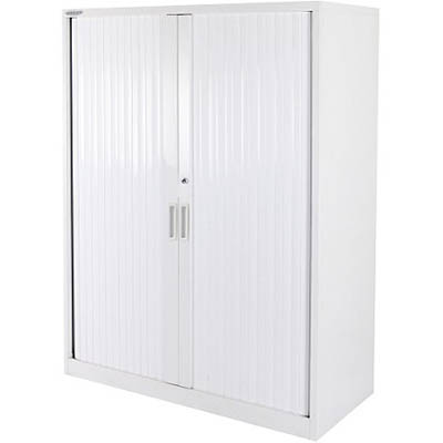 Image for STEELCO TAMBOUR DOOR CABINET 3 SHELVES 1200H X 1200W X 463D MM SILVER GREY from Total Supplies Pty Ltd