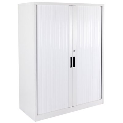 Image for STEELCO TAMBOUR DOOR CABINET 3 SHELVES 1320H X 900W X 463D MM SILVER GEY from MOE Office Products Depot Mackay & Whitsundays