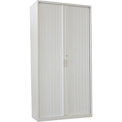 Image for STEELCO TAMBOUR DOOR CABINET 5 SHELVES 2000H X 1200W X 463D MM SILVER GREY from Office Products Depot