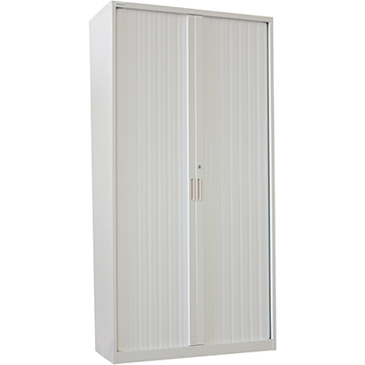 Image for STEELCO TAMBOUR DOOR CABINET 5 SHELVES 2000H X 900W X 463D MM SILVER GREY from MOE Office Products Depot Mackay & Whitsundays